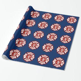 Fire Rescue Maltese Cross Symbol Navy