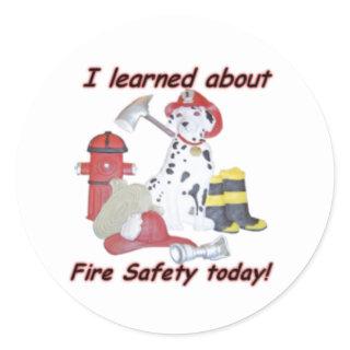 Fire safety sticker