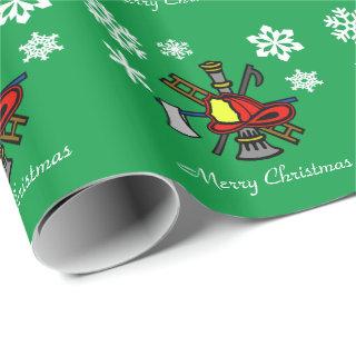 Fire Service  Icon Logo Christmas Gift Wrap
