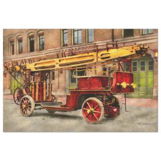 Fire Truck - An electric ladder truck 1907 Tissue Paper