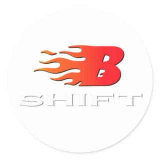 Firefighter B Shift Classic Round Sticker