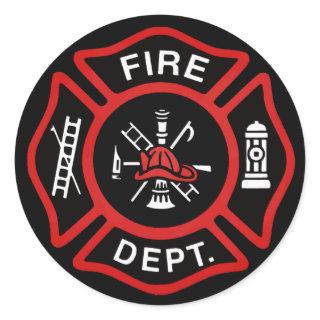 Firefighter Badge Classic Round Sticker