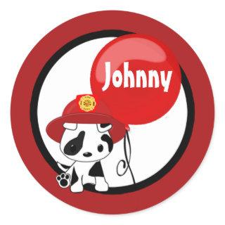 FIREFIGHTER dalmatian birthday balloon sticker #1
