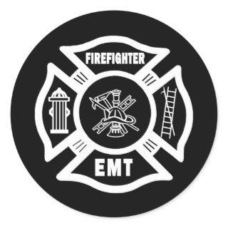 Firefighter EMT Classic Round Sticker