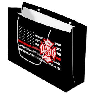 Firefighter Flag & Florian Cross Large Gift Bag