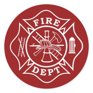 Firefighter Round Sticker