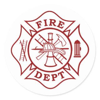 Firefighter Round Sticker