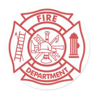 Firefighter Scramble Classic Round Sticker