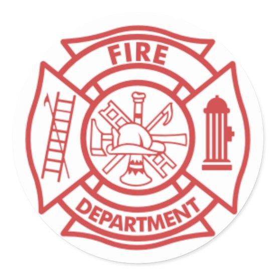Firefighter Scramble Classic Round Sticker