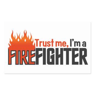 Firefighter stickers, customizable rectangular sticker