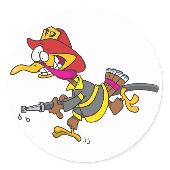 Firefighting Turkey Stickers