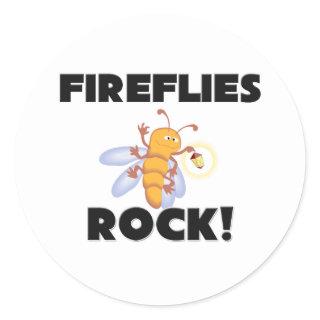 Fireflies Rock Classic Round Sticker