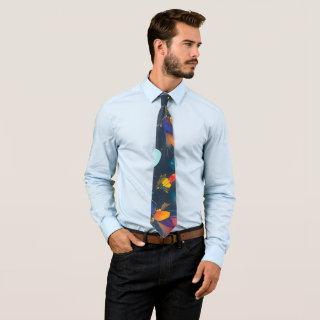 Firefly Watercolor Colorful Personalized Pattern Neck Tie