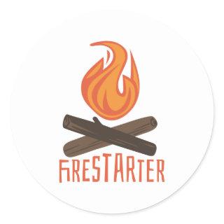 Firestarter Campfire Classic Round Sticker