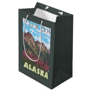 Fireweed & Mountains - Yukon, Alaska Medium Gift Bag