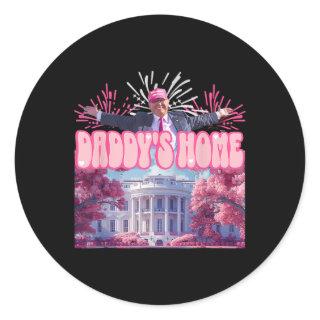 Firework Pink - Daddy's Home Trump 2024  Classic Round Sticker