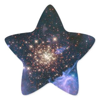 Fireworks in Space Star Sticker