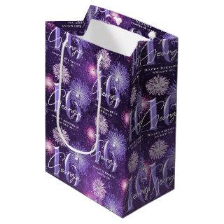 Fireworks Sweet 16 Purple ID984 Medium Gift Bag