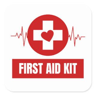 First Aid & Emergency  Square Sticker
