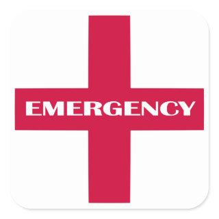 First Aid Supplies / Emergency Kit Square Sticker