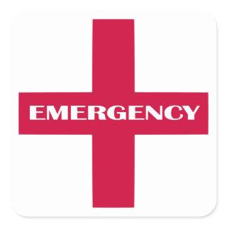 First Aid Supplies / Emergency Kit Square Sticker