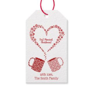 First Christmas Married Mugs Personalized Gift Tags