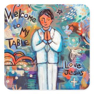 First Communion Boy Catholic Stickers