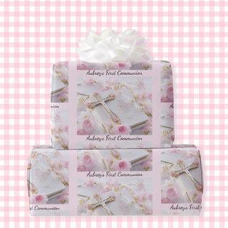 First Communion Pink Girl's Add Name