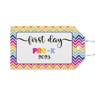 first day of pre-k photo prop sign gift tags