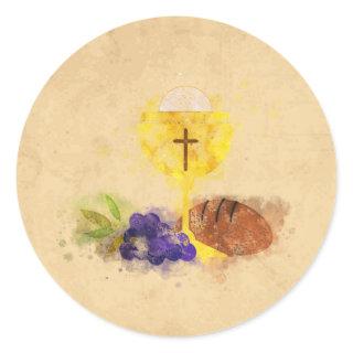 First Holy Communion Classic Round Sticker