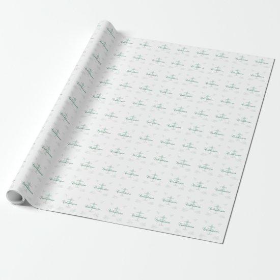 First Holy Communion, Script in Soft Green