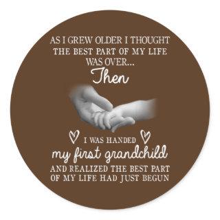 First Time Grandma 2022 For Granny To Be Mother Classic Round Sticker