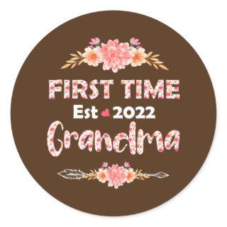 First Time Mimi Est 2022 Promoted to new Grandma Classic Round Sticker