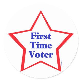 First Time Voter Classic Round Sticker