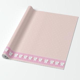 First Tooth pink party tablecloth