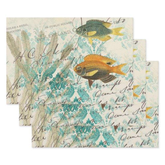 Fish and Seaweed with Writing  Sheets