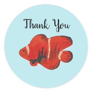 Fish Clownfish Ocean Party Thank You Stickers