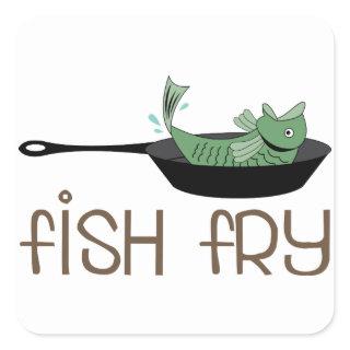 Fish Fry Square Sticker