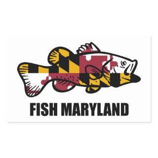 Fish Maryland Rectangular Sticker