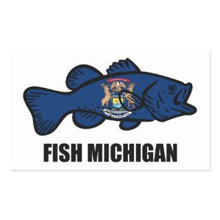 Fish Michigan Rectangular Sticker