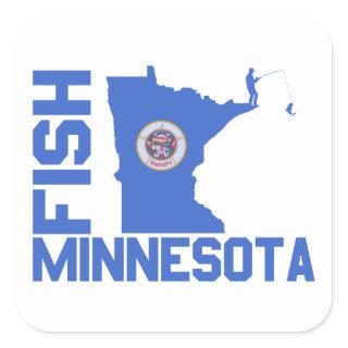 Fish Minnesota Square Sticker
