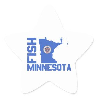 Fish Minnesota Star Sticker