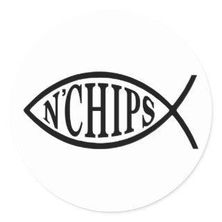 Fish N' Chips Fish Classic Round Sticker