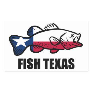 Fish Texas Rectangular Sticker
