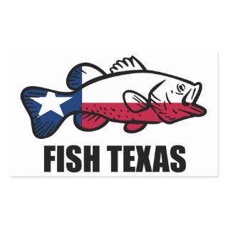 Fish Texas Rectangular Sticker