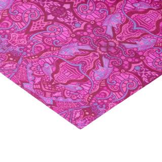 Fish Underwater Bohemian Arabesque Pattern Magenta Tissue Paper