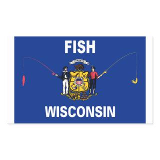 Fish Wisconsin Rectangular Sticker