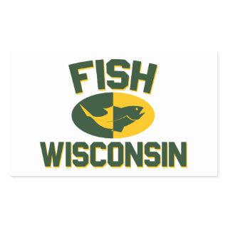 Fish Wisconsin Rectangular Sticker
