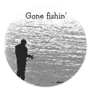 Fishing at the Lake Classic Round Sticker
