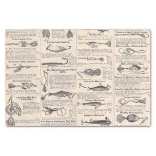 Fishing Lures Advertising Fisherman Art Tissue Paper